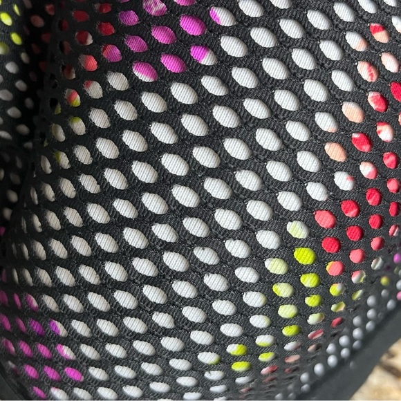 VSX Victoria’s Secret Sport Bra 34D Mesh Overlay Multicolor Padded Racerback - Picture 8 of 8